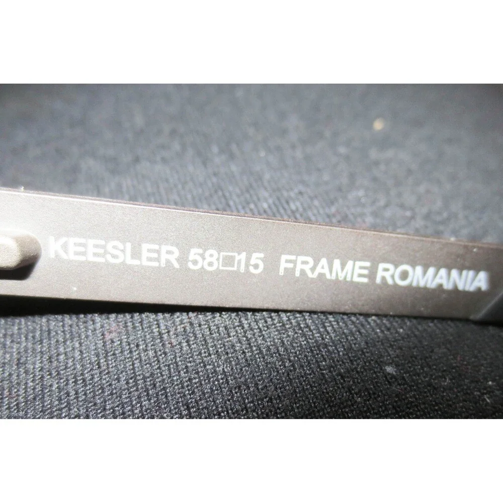 Randolph Engineering Keesler Black Gunmetal Rectangular Eyeglass Frame 58-15-145
